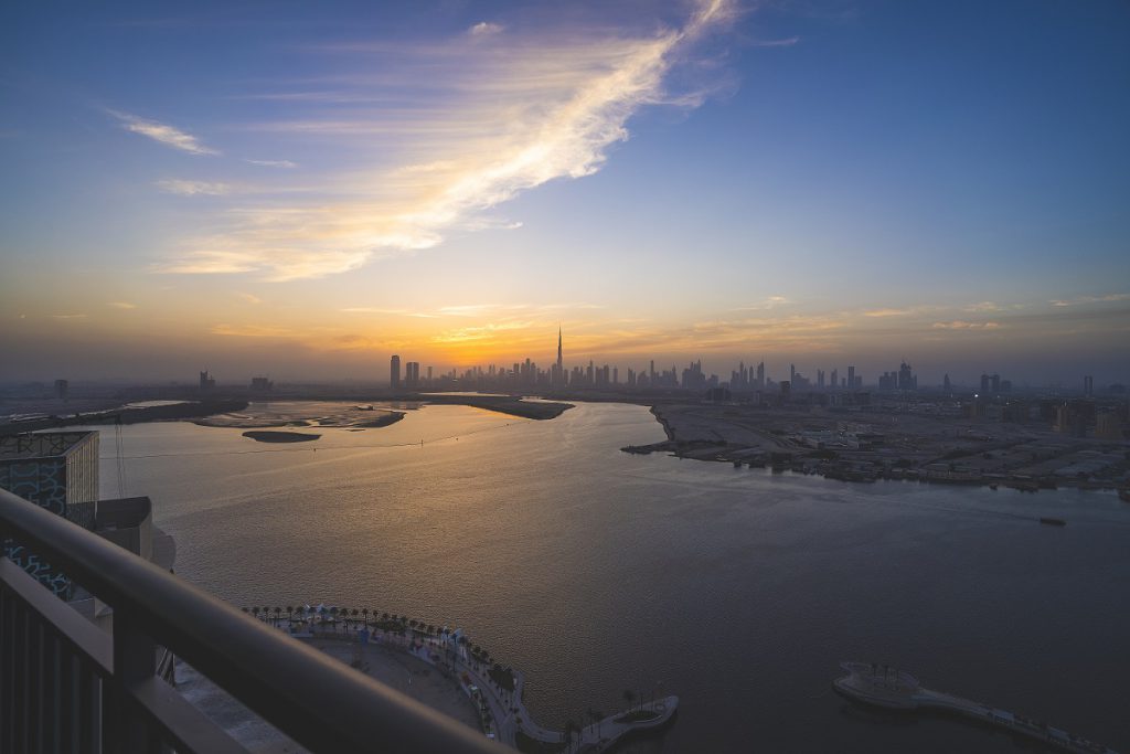 sunset in dubai